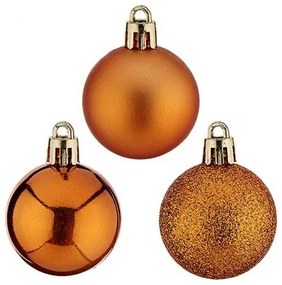 Palle di Natale Ø 4 cm 12 Unità Arancio Plastica 4 x 5 x 4 cm