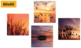 Set di quadri – Natura in versione romantica