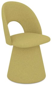 Sedia da pranzo gialla in imbottito Kalo – Makamii