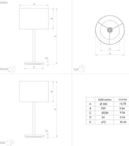 Eglo 39394 - Lampada da tavolo SAGANTO 1 1xE27/60W/230V rame