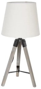 Atmosphera - Lampada da tavolo RUNO 1xE27/25W/230V legno/bianco