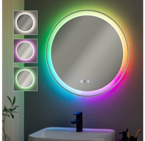 Brilagi- Specchio riscaldato LED RGBW dimmerabile con retroilluminazione AVA PRO LED/18W/230V ø 60 cm IP44