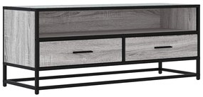Mobile tv grigio sonoma 100x34,5x40cm legno multistrato metallo