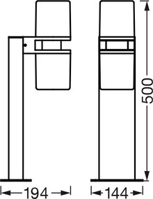 Ledvance - Lampada da esterno LED RGBW dimmerabile CASCADE 2xLED/7W/230V IP44 Wi-Fi