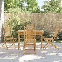 Sedie da Giardino Pieghevoli 4 pz 46x66x99 cm in Bamb 3278511