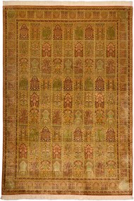 Cashmere Silk Tappeto 220 x 310 Rosso (Indian) Annodato A Mano