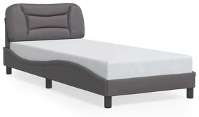 Giroletto Con Luci Led Grigio 90x190 Cm İn Similpelle /