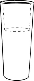Vaso Ø30x68 cm in Polietilene Tulli Schio Cono Essential 70  Bronzo...