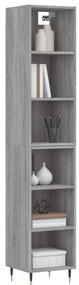 Credenza Grigio Sonoma 34,5x32,5x180 cm in Legno Multistrato