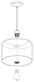 Eglo 31603 - Lampadario a cavo MASERLO 1xE27/60W/230V