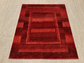 Loribaft Tappeto 150 x 180 Rosso (Iran) Annodato A Mano