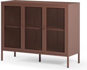 Cassettiera burgundy in metallo 121x90x40 cm Fayna – Marckeric