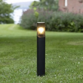 Brilliant - Lampada da esterno MINOU 1xE27/10W/230V 60 cm IP44 nero/fumé