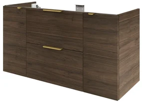 Mobile da bagno sotto lavabo SENSEA Neo Frame noce lucido L 120 x H 64 x P 48 cm 2 cassetti 2 ante, lavabo non incluso