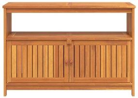 Tavolo consolle da giardino 110x35x75 cm legno massello acacia