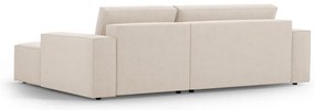 Divano letto in tessuto bouclé beige (angolo destro) Jodie - Micadoni Home