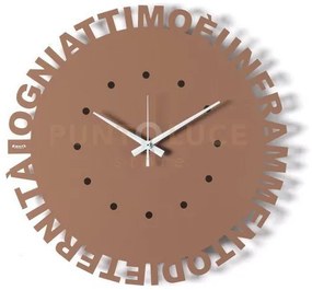 Orologio da parete minimal wordshow mocha mousse in ferro 40cm