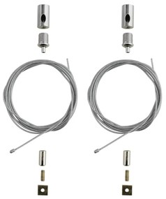 Profilo Lineare Alluminio a Sospensione per Striscia LED 1m e 2m Variante Lunghezza 2 Metri