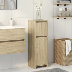 Mobile Da Bagno Rovere Sonoma 30x30x95 Cm İn Legno Multistrato /
