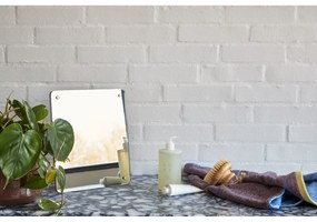 Asciugamano in cotone blu e viola Dora, 50 x 100 cm - Hübsch