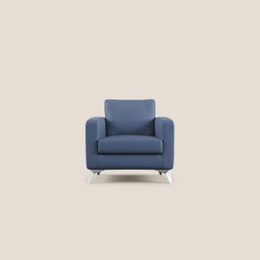 Orione Poltroncina in ecopelle moderna e impermeabile T04 blu