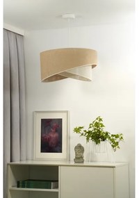 Duolla - Lampadario a sospensione con filo YUTE CELLO 1xE27/15W/230V diametro 45 cm marrone/grigio