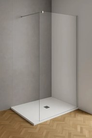 Box doccia walk-in Alba, vetro 6 mm, H 200 cm, profilo cromo