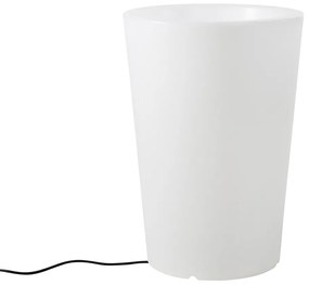 Lampada da terra da esterno bianca 60 cm vaso di fiori IP44 - Verano