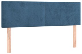 Testiere 2 pz blu scuro 72x5x78/88 cm in velluto