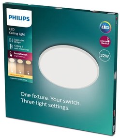Philips - Plafoniera LED dimmerabile SUPERSLIM SCENE SWITCH LED/22W/230V
