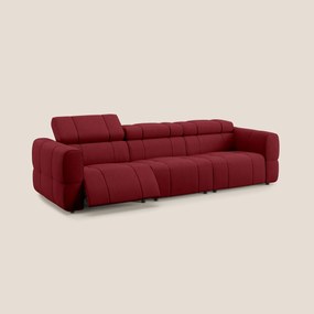 Giotto Divano modulare a 3 sedute con opzione relax elettrico in microfibra effetto velluto impermeabile T09