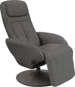 Poltrona reclinabile in tessuto Optima 2 grigio scuro - H 84-101 cm