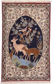 Isfahan Tappeto 70 x 110 (Iran) Annodato A Mano