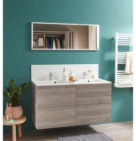 Mobile sottolavabo e lavabo Neo grigio L 120 x H 64 x P 48 cm