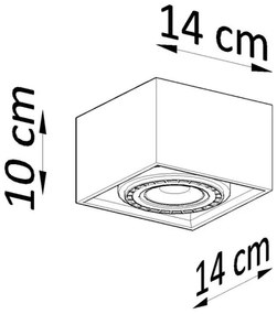 Sollux SL.0915 - Plafoniera QUATRO AR111 1xGU10/40W/230V faggio