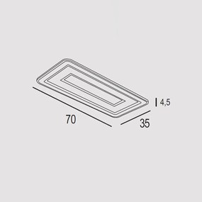 Plafoniera Contemporanea Halò Metallo Oro Opaco Led 45W