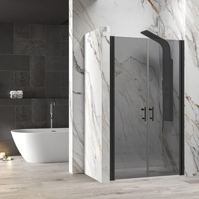 Porta doccia saloon 110-115 cm vetro fumé | KSAL2800AN - KAMALU