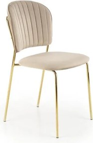 Sedia K499 velluto beige