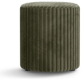 Poggiapiedi verde con rivestimento in velluto a coste Dia – Micadoni