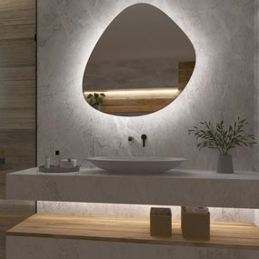 Specchio asimmetrico con luce LED G6