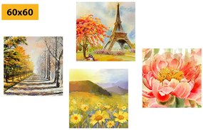 Set di quadri – Pittura a olio in stile romantico