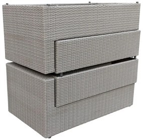 Set da giardino in rattan artificiale grigio per 4 persone Drammen - Bonami Selection