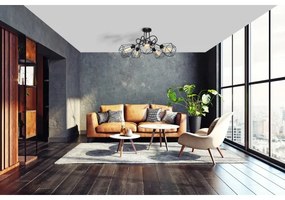 Lampadario da parete KARO 5xE27/15W/230V nero