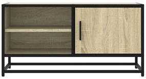 Mobile tv rovere sonoma 80x34,5x40 cm legno multistrato metallo