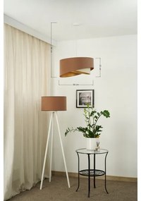 Brilagi - Lampadario LED a sospensione con filo LYRA 1xE27/15W/230V marrone/color crema/oro