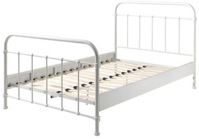 Letto per bambini in metallo bianco, 120 x 200 cm New York - Vipack