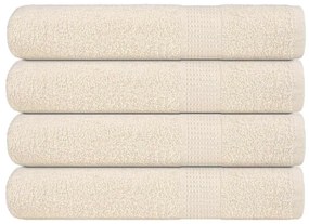 Asciugamani Per Sauna 4 Pz Crema 80x200 Cm 360 G/m² 100% Cotone /
