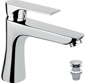 FERRO - Miscelatore per lavabo + piletta ALGEO SQUARE cromo lucido