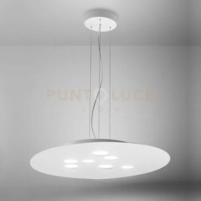 Luna s - lampadario a sospensione bianco 10 luci attacco gx53 in me...
