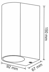 Lampada da esterno BOSTON 2xGU10/35W/230V
